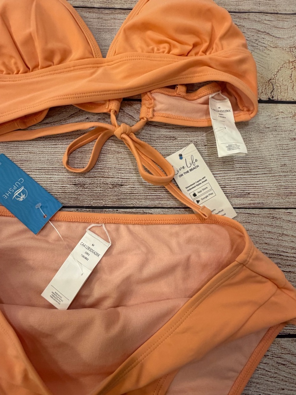 Cupshe Peach Bikini Set - Medium - Picture 2 of 5